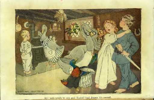 Ann was ready to cry and Rudolf had drawn his sword. Ann was ready to cry and Rudolf had drawn his sword.