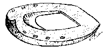 SEATED ROCKER BAR SHOE (BROAD'S) FOR TREATMENT OF LAMINITIS.