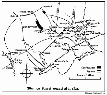 [Illustration: Situation Sunset, August 28th, 1862.]