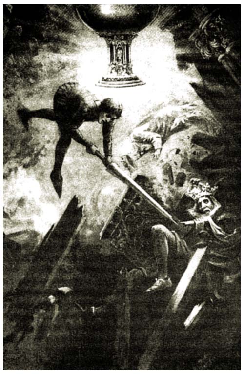 The castle rocked and rove throughout, and all the walls fell crashed and breaking to the earth. The castle rocked and rove throughout, and all the walls fell crashed and breaking to the earth.