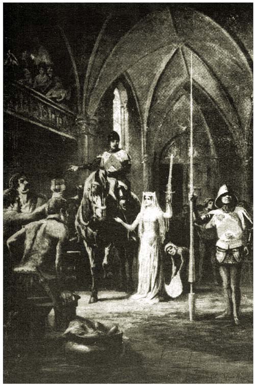 So he rode into the hall and alighted. So he rode into the hall and alighted.