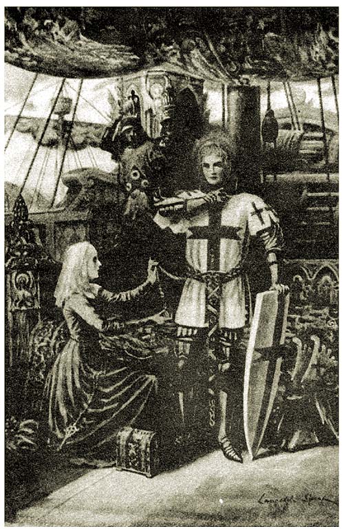 “This girdle, lords,” said she, “is made for the most part of mine own hair, which, while I was yet in the world, I loved full well.” “This girdle, lords,” said she, “is made for the most part of mine own hair, which, while I was yet in the world, I loved full well.”