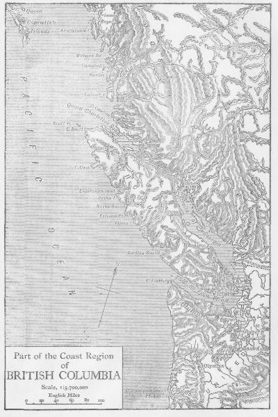 Map of Part Of the Coast Region Of British Columbia