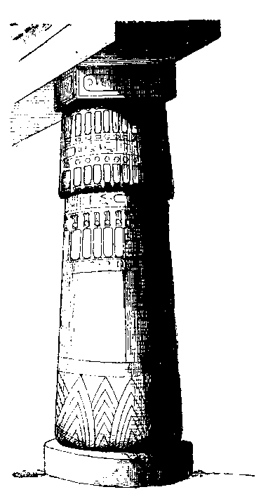 Fig 70.--Column in the aisles of the hypostyle hall at Karnak. 