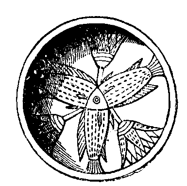 Fig 233.--Interior decoration of cup, Eighteenth Dynasty.