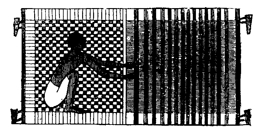 Fig 272.--Man weaving hangings, or carpet. From Beni Hasan, Twelfth Dynasty. 