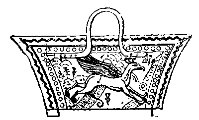 Fig 287. --Ornamental basket in precious metal. From wall-painting, Twentieth Dynasty.
