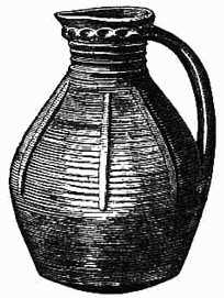ANCIENT PITCHER, FROM THE COLLECTION OF THE R.I.A., FOUND IN A CRANNOGE, AT LOUGH TAUGHAN, LECALE, CO. DOWN.