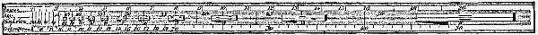 FIG 2.--;THE RULE, WITH THE DOMINOES (¼ Actual