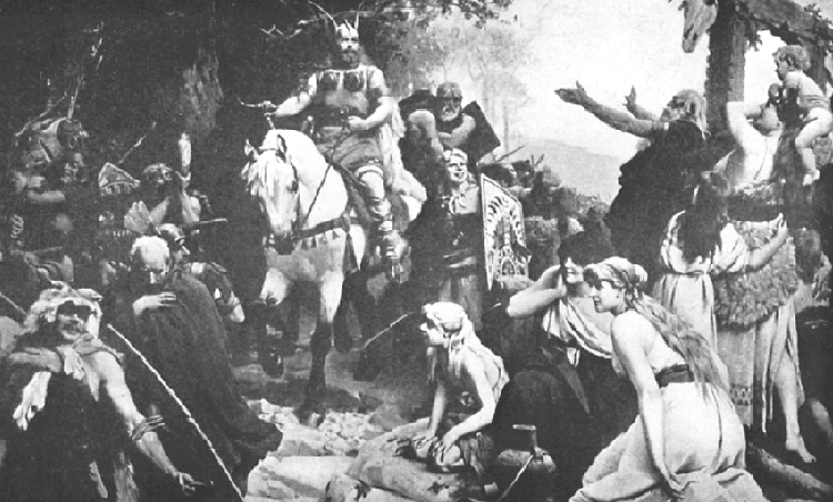 RETURN OF HERMAN AFTER HIS VICTORY OVER THE ROMANS. RETURN OF HERMAN AFTER HIS VICTORY OVER THE ROMANS.