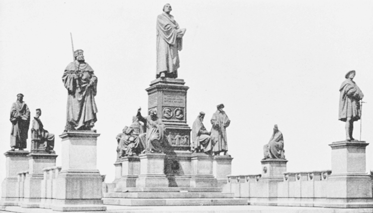 STATUE OF LUTHER AT WORMS. STATUE OF LUTHER AT WORMS.