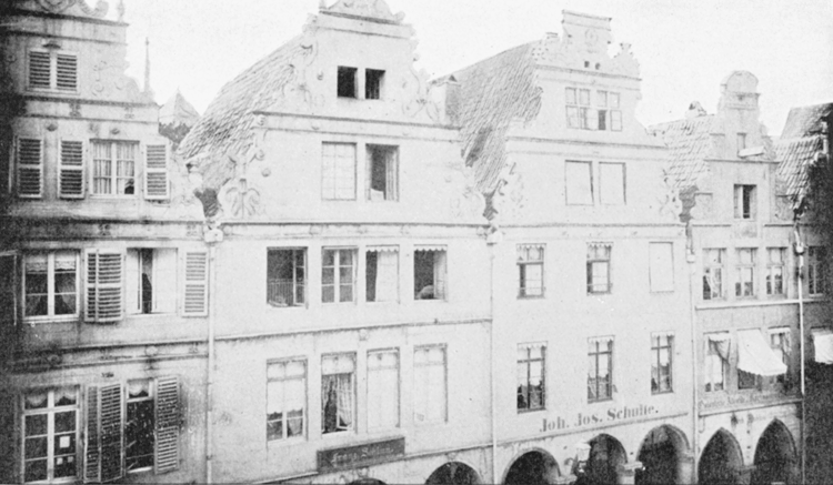 OLD HOUSES AT MÜNSTER. OLD HOUSES AT MÜNSTER.