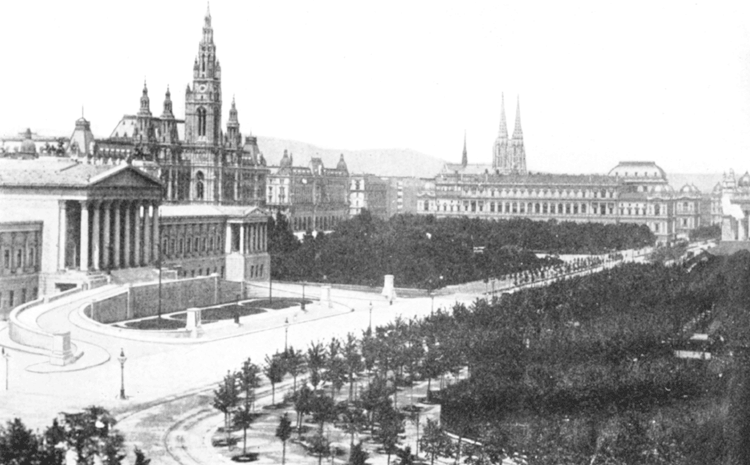 THE PARLIAMENT HOUSE IN VIENNA. THE PARLIAMENT HOUSE IN VIENNA.