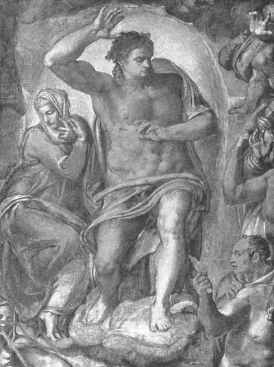CENTRAL FIGURES OF THE LAST JUDGMENT. Sistine Chapel, Rome. CENTRAL FIGURES OF THE LAST JUDGMENT. Sistine Chapel, Rome.