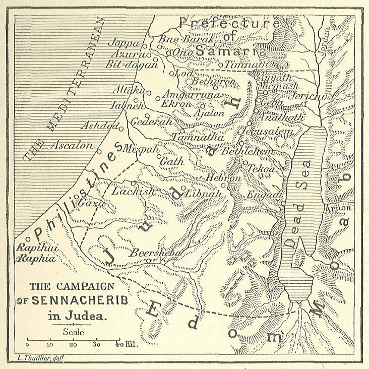 023.jpg Map of the Campaign Of Sennacherib in Judea 