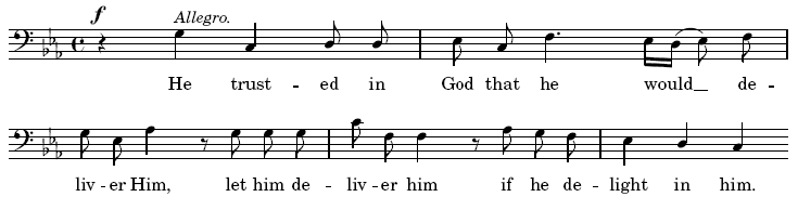 Music: He trusted in God that he would deliver him