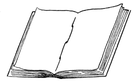 Fig. 13.<br />Typical appearance of the sewing of a book on raised bands, as seen from the inside of each section. The bands invisible. Known as 'flexible.' Fig 13.<br />Typical appearance of the sewing of a book on raised bands, as seen from the inside of each section. The bands invisible. Known as 'flexible.'