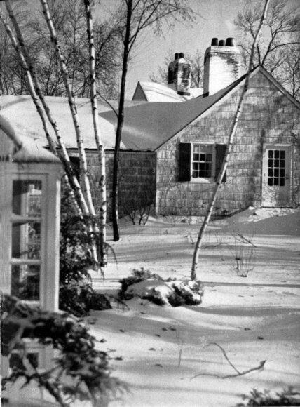 SNOW HAS DIGNITY, BUT IS THE HOUSE SNUG AND WARM?  Photo by Samuel H. Gottscho