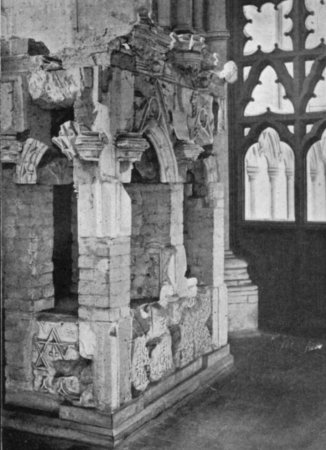 BASE OF THE SHRINE OF ST. AMPHIBALUS.