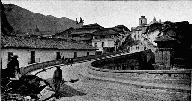 BRIDGE ENTERING QUITO. Illustration: BRIDGE ENTERING QUITO.