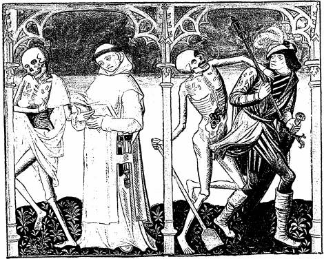 Illustration: De gauche à droite: 1. le mort, le chartreux; 2. le mort, le sergent.