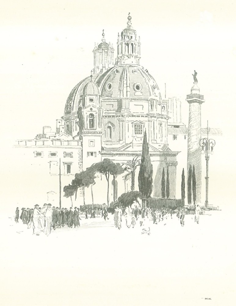 'S. MARIA DI LORETO' FROM THE PIAZZA VENEZIA.