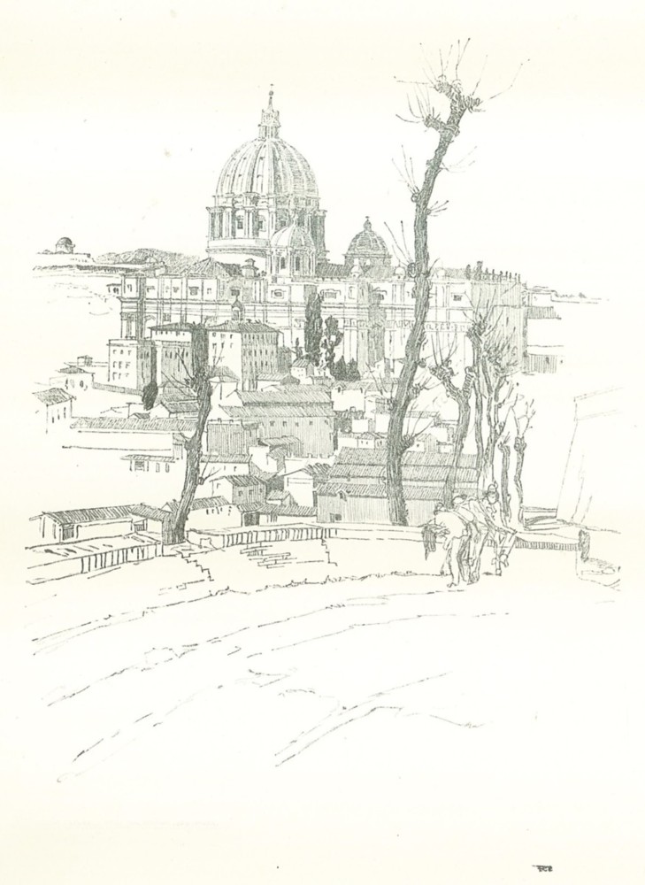 'S. PETER'S' FROM THE STRADA DELLA MURA.