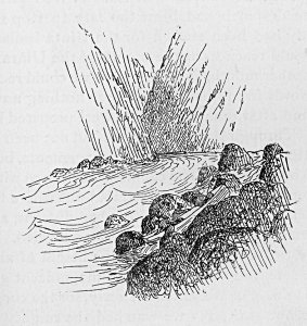 line drawing, waterfall line drawing, waterfall