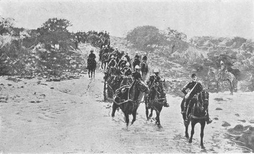 Artillery Crossing A Drift Near Ladysmith.