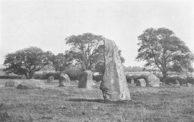 Long Meg and her Daughters (from a photograph by Messrs. Frith)