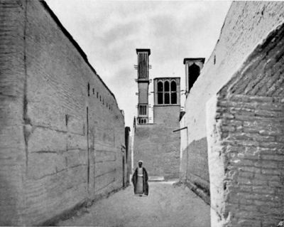 A Street in Yezd, showing High Badjirs or Ventilating Shafts.