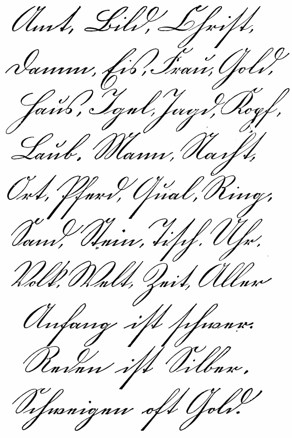 Kurrentschrift Beispiele