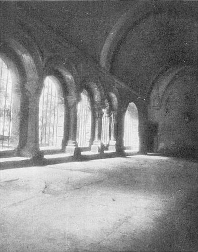 IT WAS A LOW-VAULTED, SOMBRE LITTLE CLOISTER