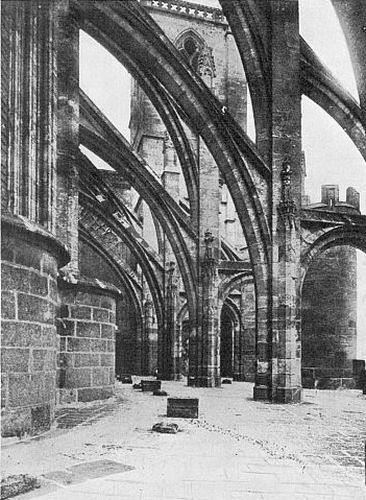 THESE FLYING-BUTTRESSES GIVE TO THE EXTERIOR ITS MOST CURIOUS AND BEAUTIFUL EFFECT