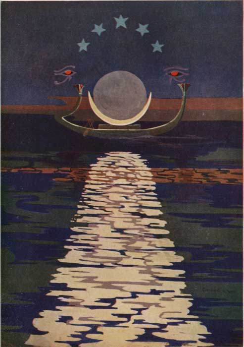 PLATE 13.  THE BARK OF THE MOON, GUARDED BY THE DIVINE EYES.