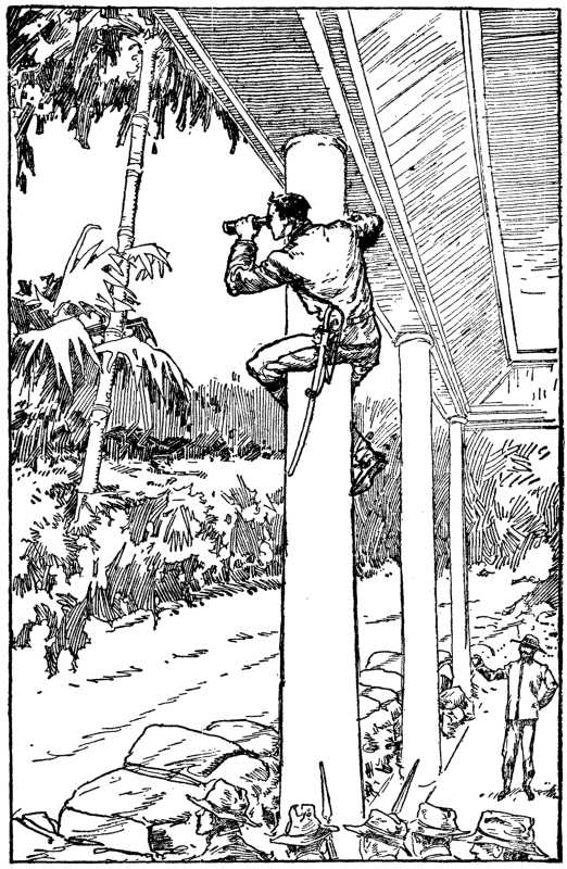 Lieutenant Prescott Climbed One of the Wooden Porch Columns.
