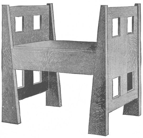 Bench Made of Plain Oak