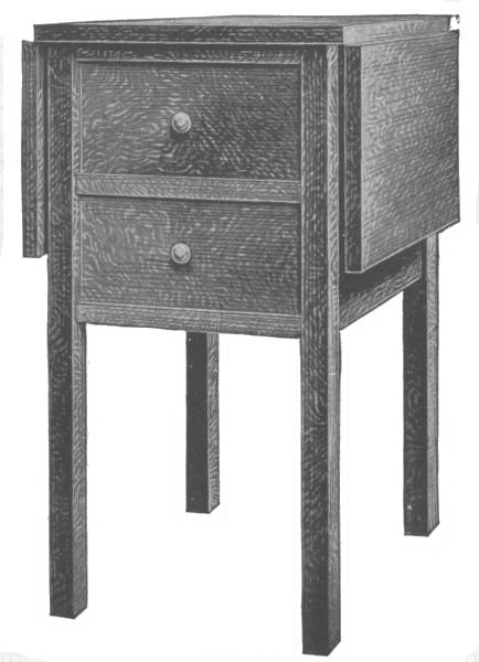 Sewing Table in Plain Oak