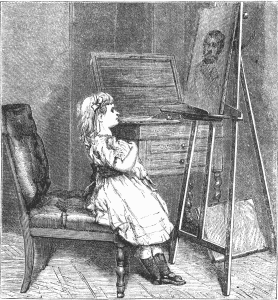 Looking at the portrait