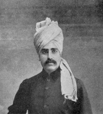 Fig. 123. The late Rája Surindar Bikram Parkásh, K.C.S.I., of Sirmúr.