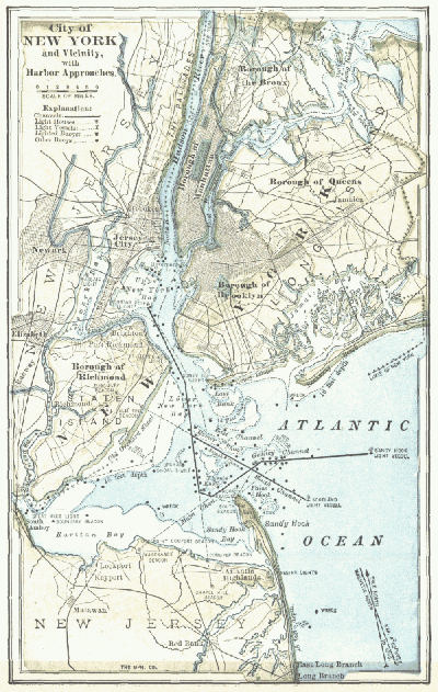 CITY OF NEW YORK AND VICINITY, WITH HARBOR APPROACHES