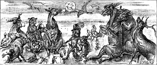 "A FOX AND OTHER COUNTRY FOLK UPON THE BEACH HAD MET."
