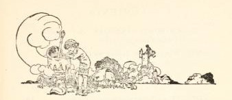 [Illustration: Contents page decoration of a child bent over a large boot]