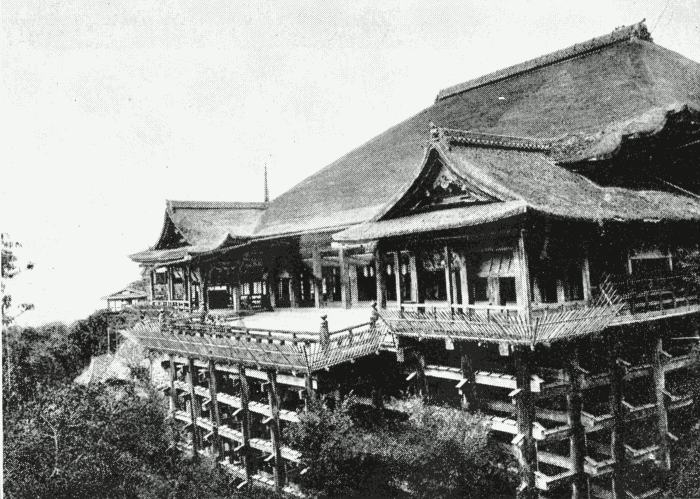 Kiyomizu-Dera, Kyoto. Illustration.