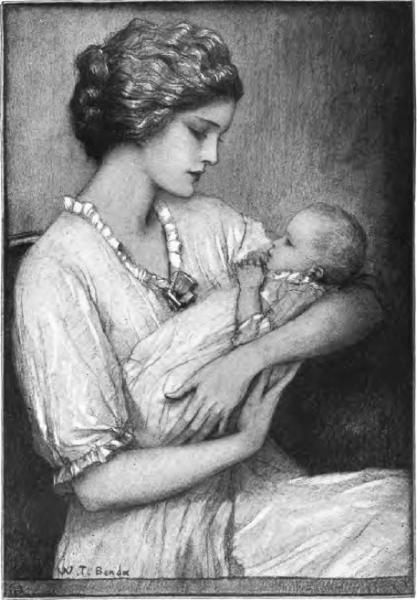 ""Mother And The Baby"  From a drawing by W. T. Benda."