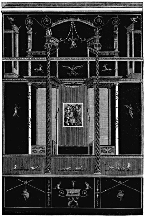 Showing architectural elements, animal and human forms and other decoration