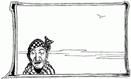 Man with bird in sky above him