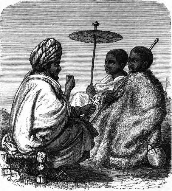 Abessinischer Klostergeistlicher und Student der Theologie aus Schoa. Originalzeichnung von Eduard Zander. Abessinischer Klostergeistlicher und Student der Theologie aus Schoa