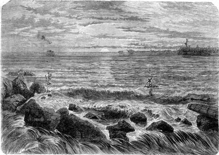 Der Tanasee bei Sturm. Zeichnung von Lejean. Der Tanasee bei Sturm