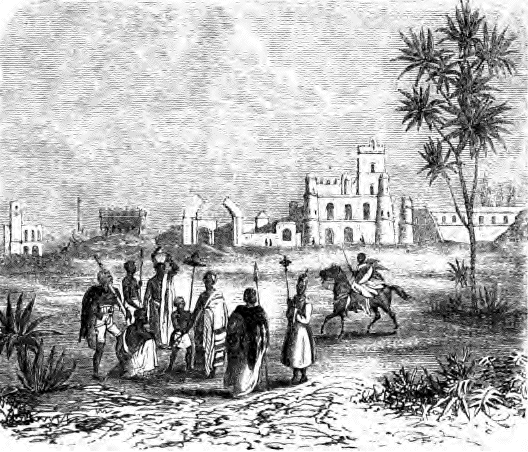 Ansicht des Gemp in Gondar. Nach Rüppell. Ansicht des Gemp in Gondar. Nach Rüppell.